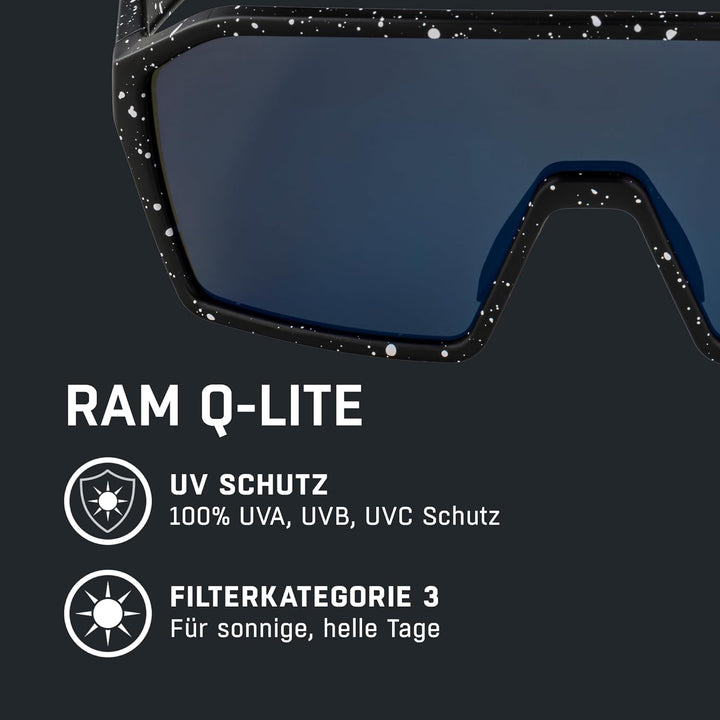 ALPINA RAM Q-LITE - Verspiegelte, Kontrastverstärkende & Beschlagfreie Sport- & Fahrradbrille Mit 10