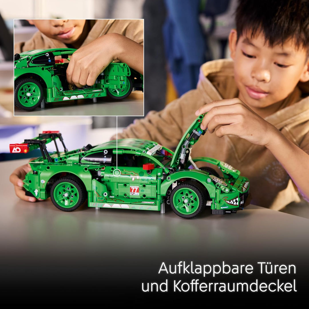 LEGO Technic Porsche 911 GT3 R Rexy AO Racing Rennwagen - Porsche Modellauto - Rennwagen zum Sammeln