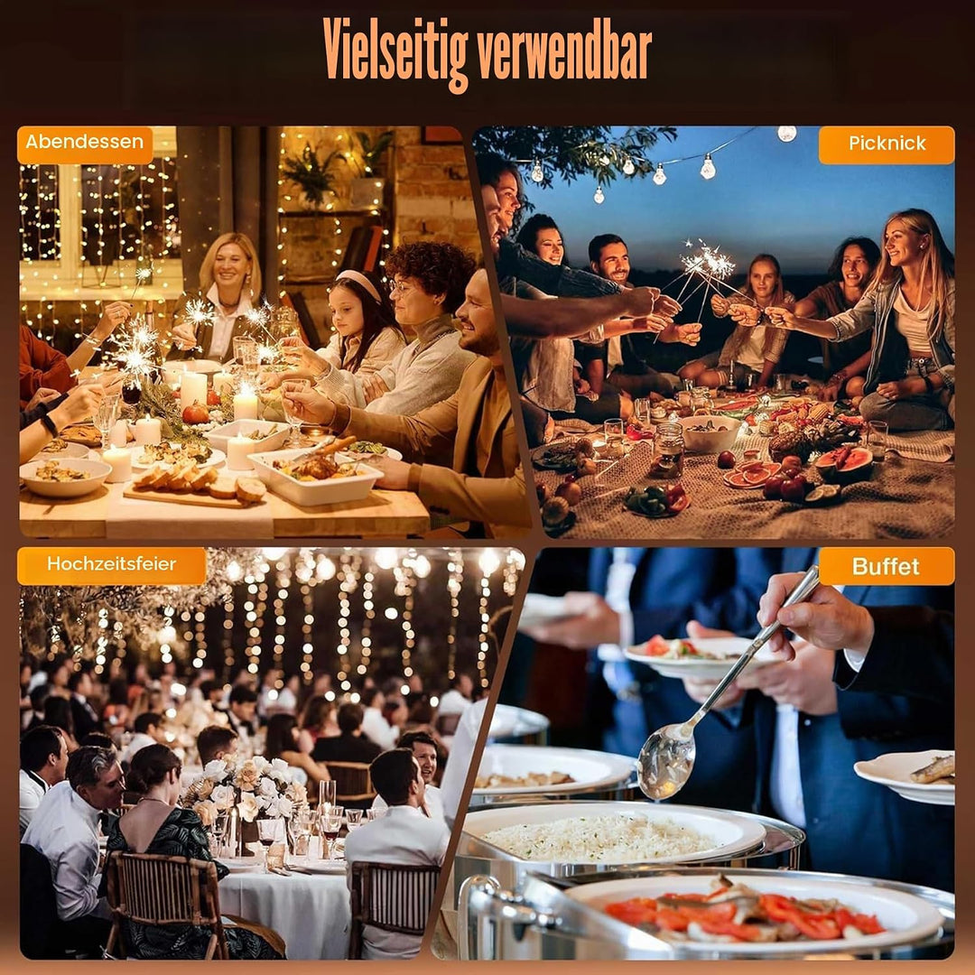 Chafing Dish Elektrisch, 9L Edelstahl Warmhaltebehälter Essen Elektrisch mit Glasdeckel, Speisewärme