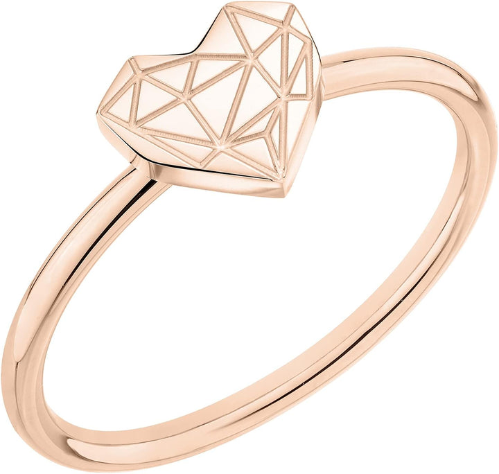 LIEBESKIND BERLIN Herz Ohrstecker – Silber, Gold, Roségold & Schwarz – klein & gross – Damenschmuck