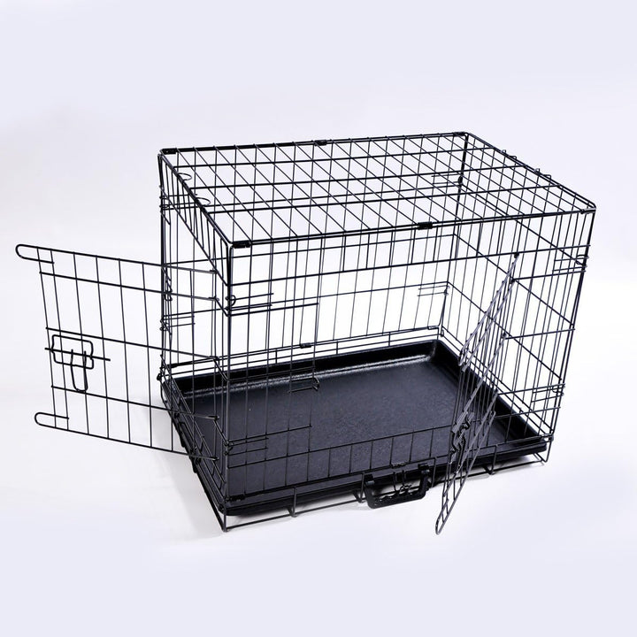 M&G Techno Hundekäfig faltbar, Grösse S, Abmessungen: 61 x 42 x 48,5 cm, Farbe schwarz, Transportbox