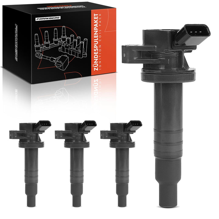 Frankberg 4x Zündspule Zündmodul Kompatibel mit C1 1.0L 2005-2014 C1 II Cuore Sirion 107 108 Justy I