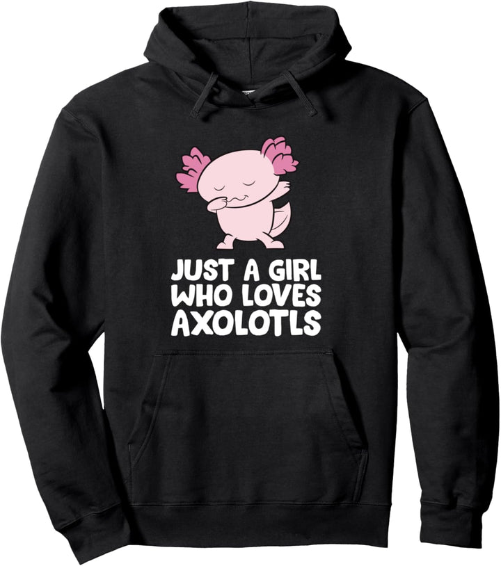 Nur ein Mädchen, das Axolotls liebt Pullover Hoodie