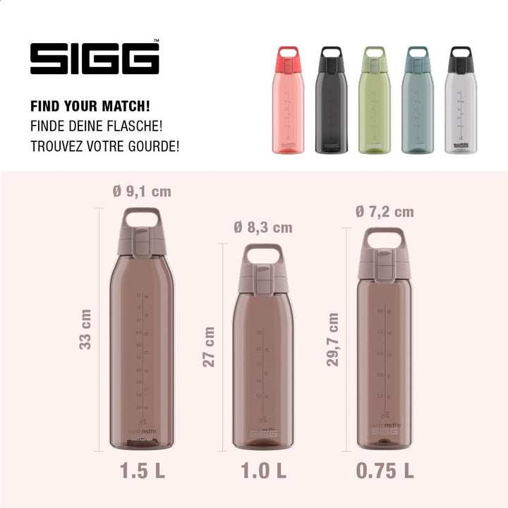 SIGG - Tritan Trinkflasche - Total Color ONE - Für Kohlensäurehaltige Getränke Geeignet - Spülmaschi