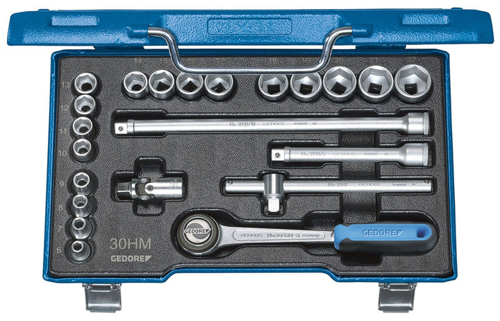 Steckschlüsselsatz 30 HMU-3 22-tlg.3/8 Zoll SW 6-22mm Z.72 6KT GEDORE 22 6-22 mm, 22 6-22 mm