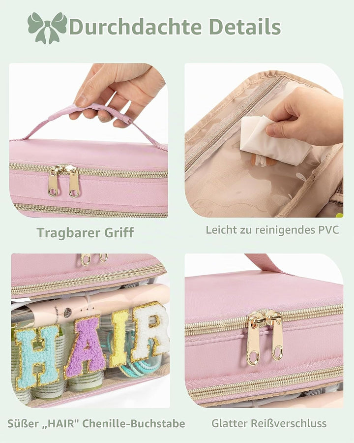 Fasrom Haargummi Aufbewahrung, Haarschmuck Organizer für Haaraccessoires mit Chenille Buchstabe, Tra