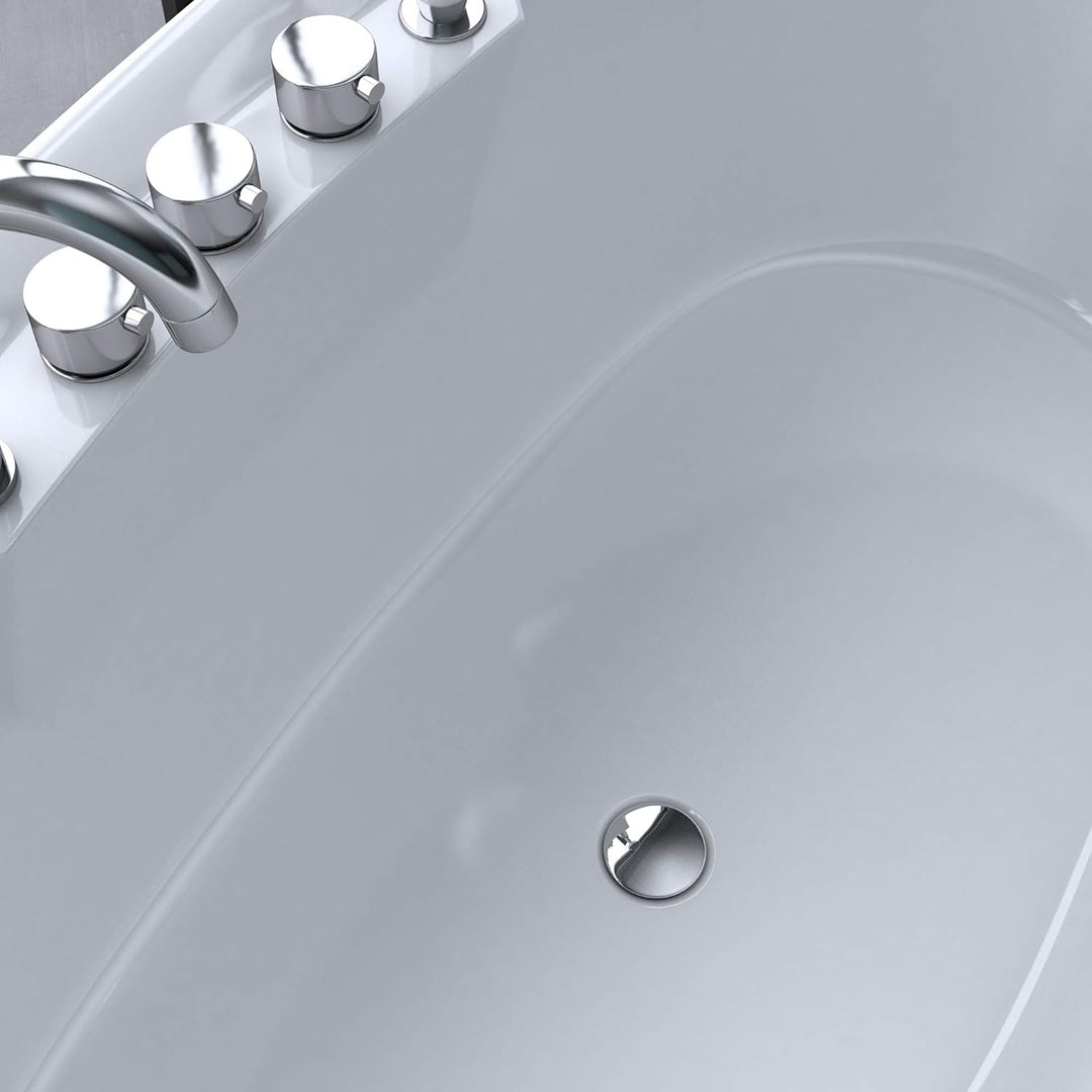 doporro Freistehende Design-Badewanne 180x80x80cm Acryl mit Armatur | Badewanne komplett mit Ablaufg