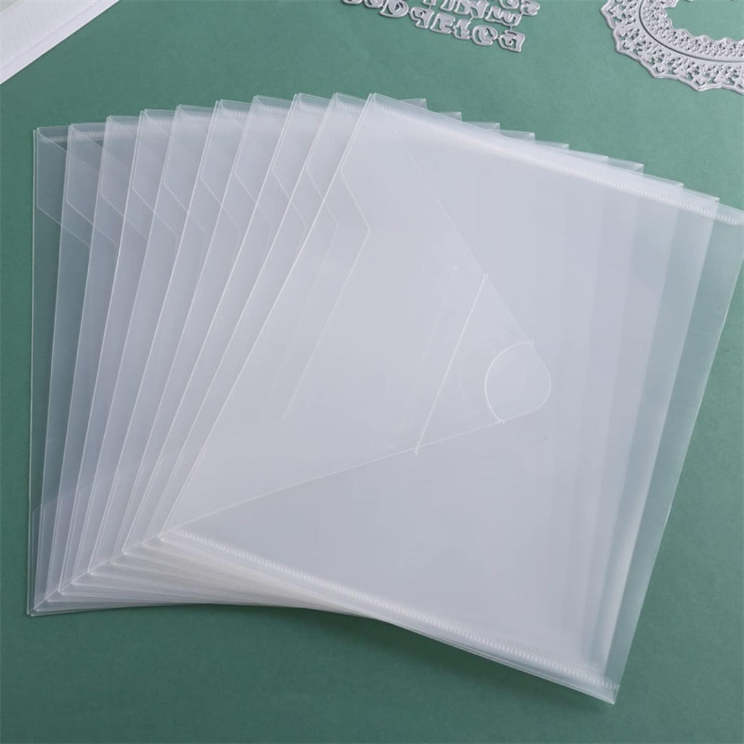 10 Stück A4 Gummi-Magnetfolien 22,9 x 29,2 cm, 10 Stück, transparente Stempel-Aufbewahrungstaschen,