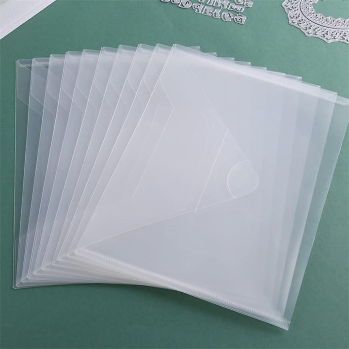10 Stück A4 Gummi-Magnetfolien 22,9 x 29,2 cm, 10 Stück, transparente Stempel-Aufbewahrungstaschen,