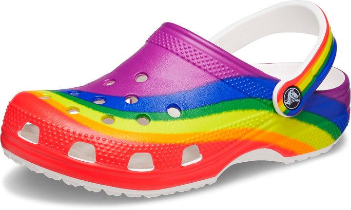 Crocs Unisex Classic Printed Floral ClogsHolzschuh 37/39.5 EU Regenbogen Regenbogen Riemen, 37/39.5