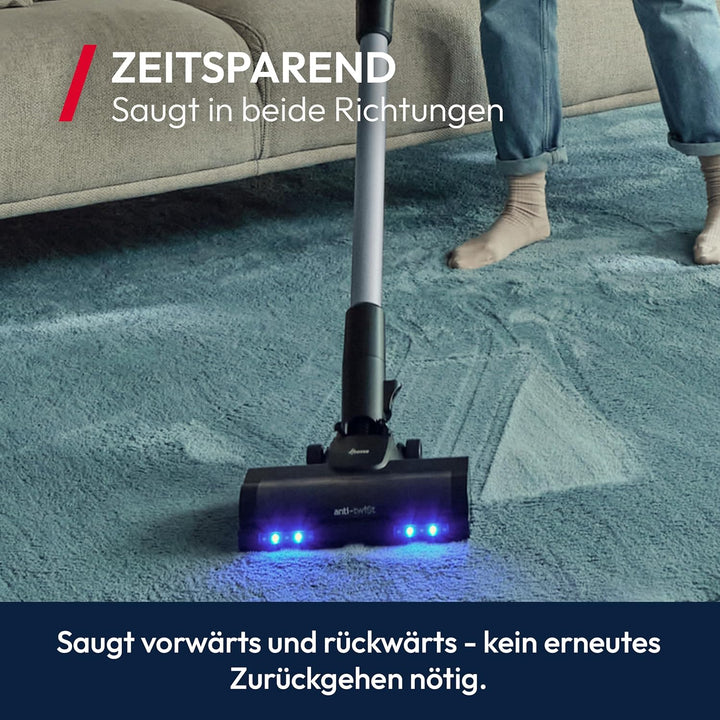 Hoover HF6 Akkustaubsauger mit Bodensensor, Dual Way Clean, bis zu 100Min Laufzeit, Anti-Twist Bürst
