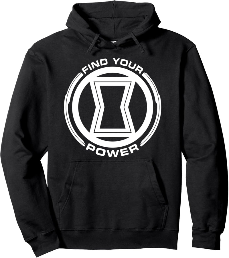 Marvel Black Widow Find Your Power Red Logo Pullover Hoodie