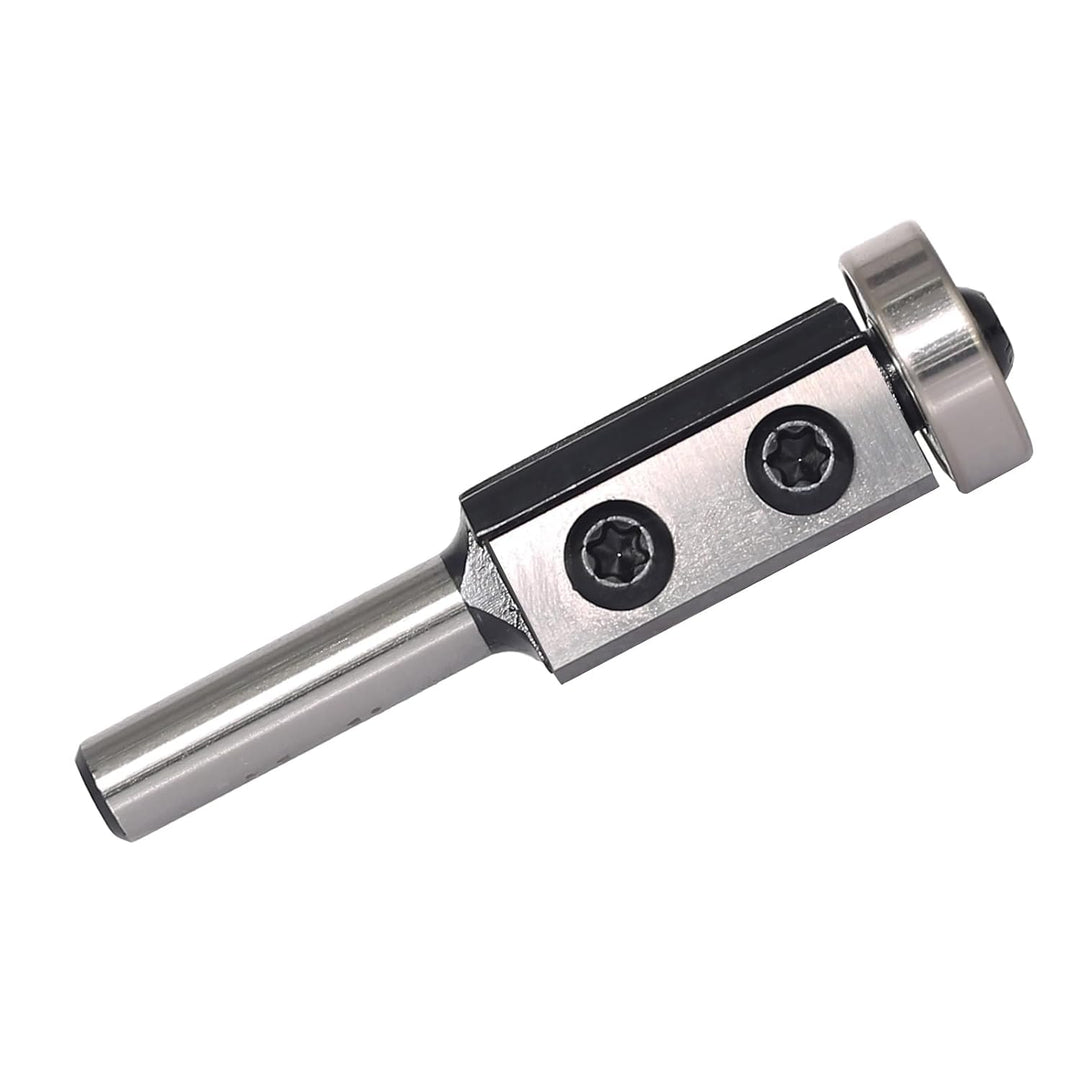 AKYLIN Wendeplatten Bündigfräser 8mm Schaft，2-seitigen Austauschbare Hartmetall Klinge，Bündigfräser