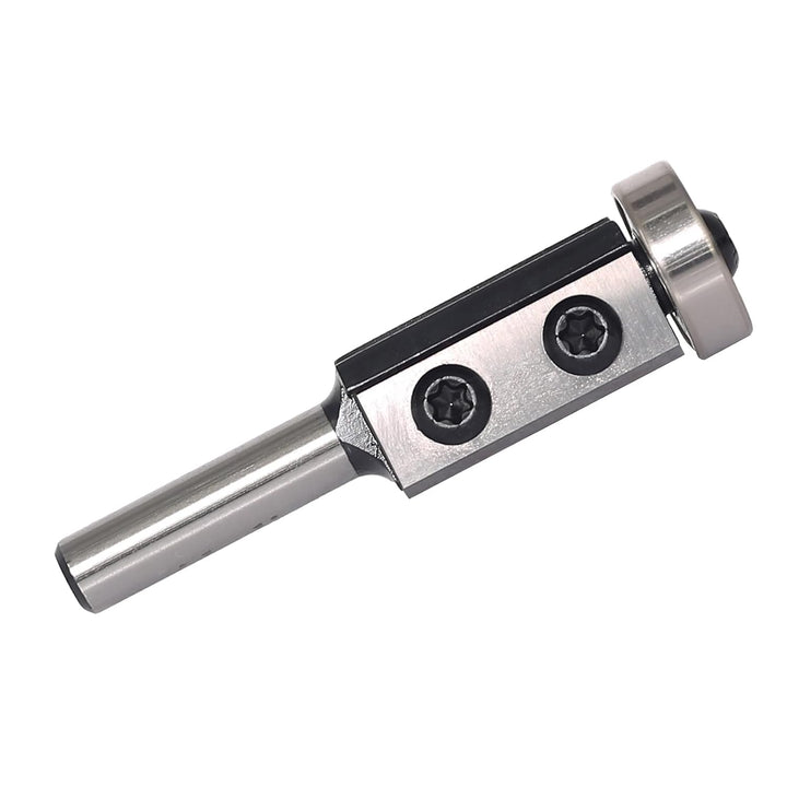 AKYLIN Wendeplatten Bündigfräser 8mm Schaft，2-seitigen Austauschbare Hartmetall Klinge，Bündigfräser