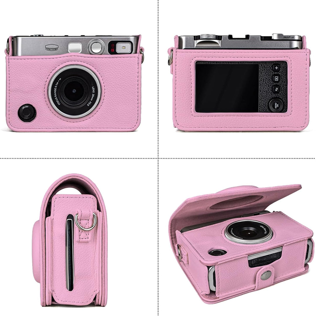 Rieibi Fujifilm Mini EVO Hülle - Vintage PU Leder Schutzhülle für Fuji Fujifilm Mini EVO Sofortbildk