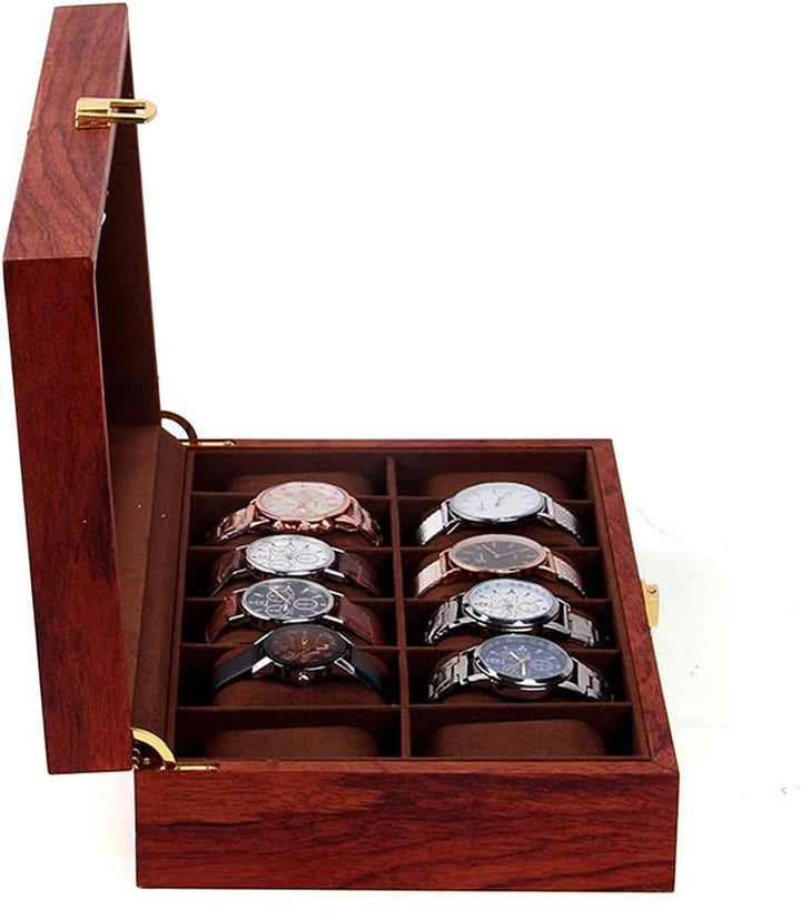soudesileim 12 uhren aufbewahrungsbox holz, Uhrenbox mit Herausnehmbaren uhrenhalter, watch box mit