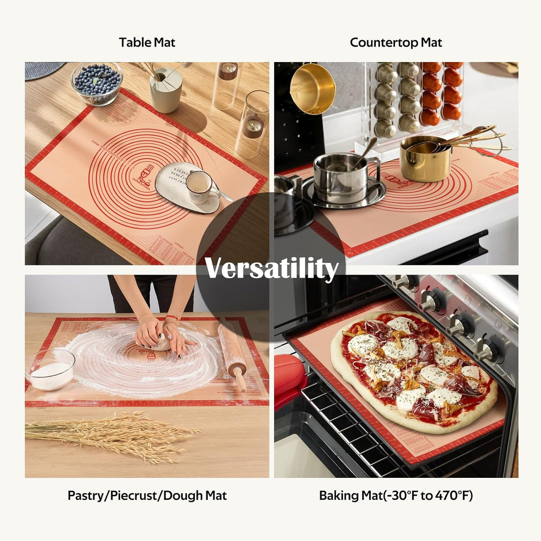 SUPER KITCHEN Super Gross Antihafte Rutschfeste Backunterlage/Backmatte Silikon 91,4x61cm Ausrollmat