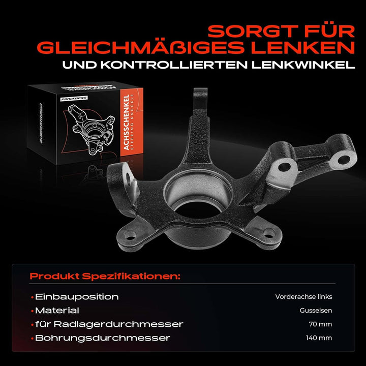 Frankberg Achsschenkel Radaufhängung Vorderachse Links Kompatibel mit Getz TB 1.1L-1.6L 2002-2010 51