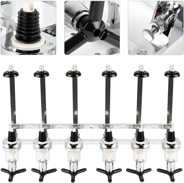 Turefans Weinspender zur Wandmontage,Flaschenhalter Wand (6 Flaschen)