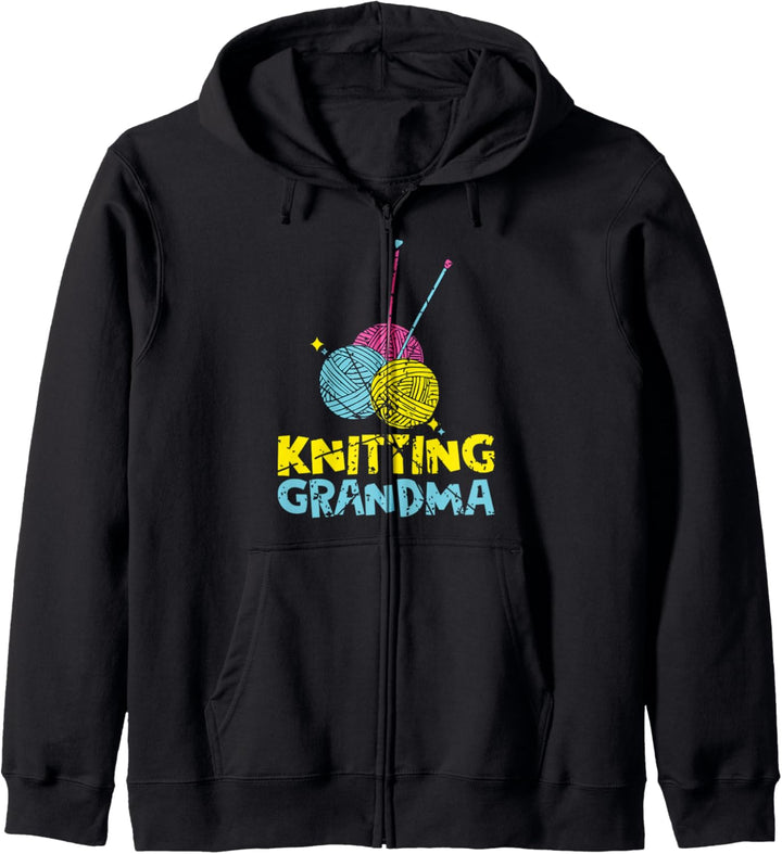 Stricken Oma Häckeln Grossmutter Geschenk Kapuzenjacke
