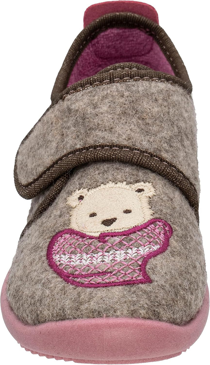 Fischer Markenschuh Mädchen Softer Hausschuh 33 EU Natur, 33 EU Natur