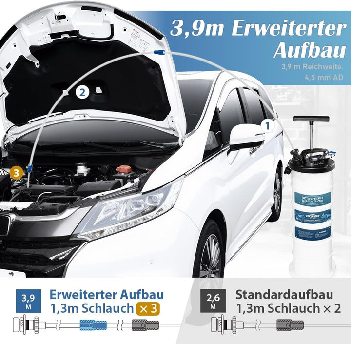 FIRSTINFO A1108EUY5 | 9L Manuelle und pneumatische | Ölpumpe Flüssigkeitspumpe Extraktor Pumpe | Öla
