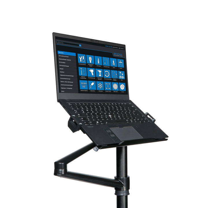 SW-Stahl 07124L Laptop Halter für Werkstattwagen I Tabletständer verstellbar I Laptopständer höhenve