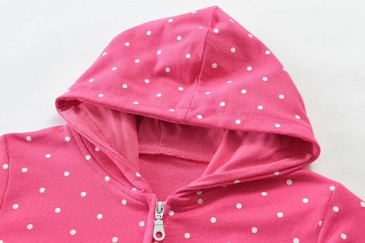 CM-Kid Zip Up Hoodie Mädchen Kapuzenpullover Reissverschluss Sweatshirts Hoody Baumwolle Kinder Erdb