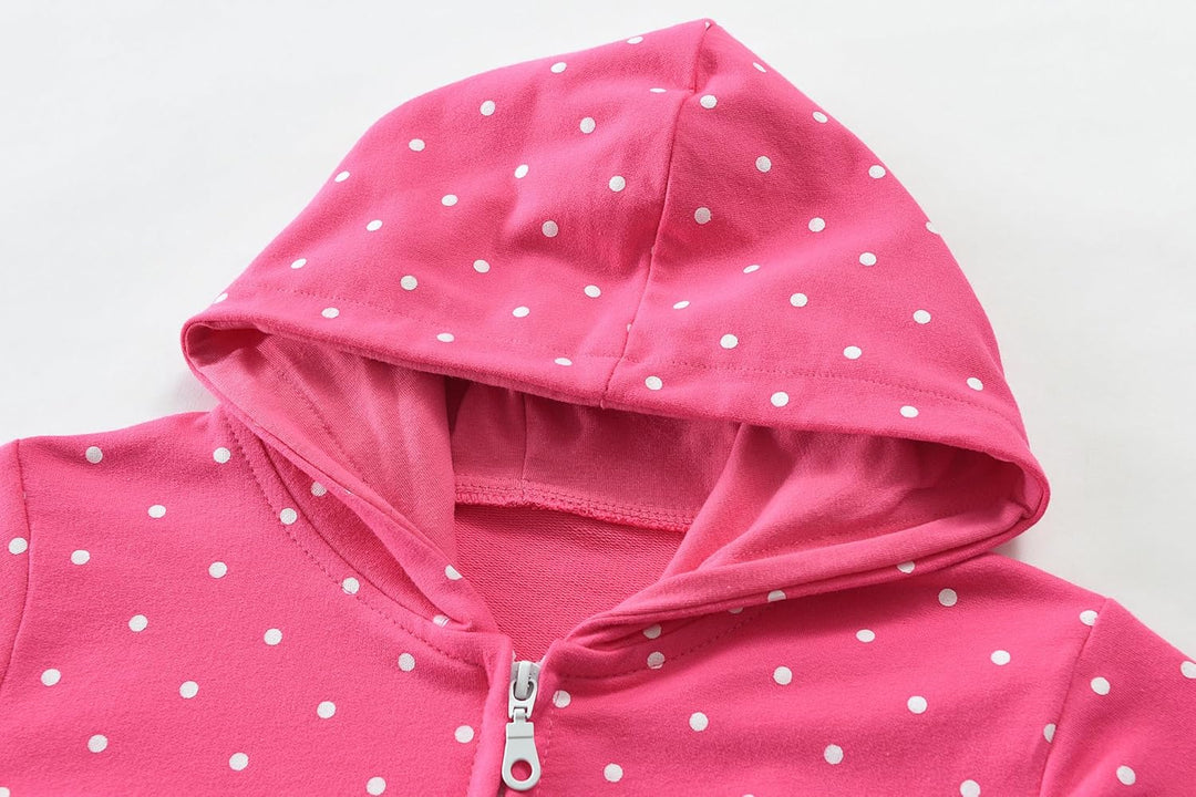 CM-Kid Zip Up Hoodie Mädchen Kapuzenpullover Reissverschluss Sweatshirts Hoody Baumwolle Kinder Erdb