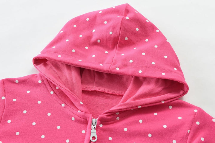 CM-Kid Zip Up Hoodie Mädchen Kapuzenpullover Reissverschluss Sweatshirts Hoody Baumwolle Kinder Erdb