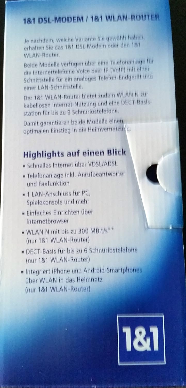 Fritzbox 7412 von 1&1 DSL Modem/WLAN Router