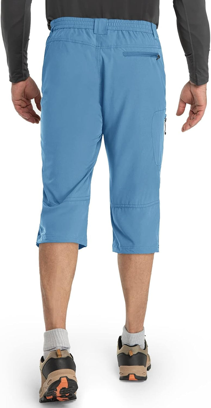 33,000ft Herren 3/4 Hose Cargo Shorts Kurze Wanderhose Stretch Leichte Radhose Sommer Capri Dreivier