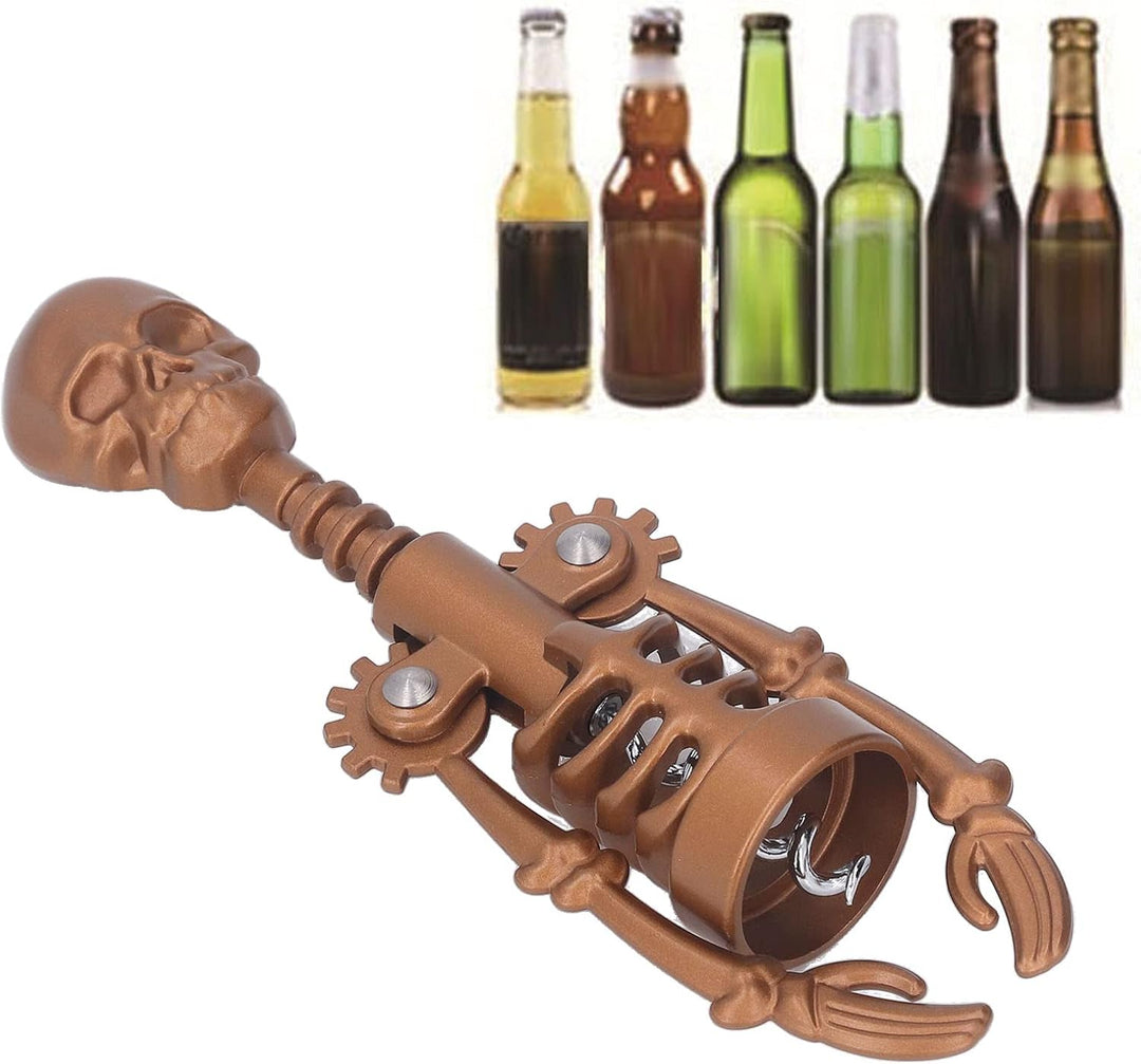 Weinflaschenöffner mit Totenkopf-Korkenzieher, Halloween-Themen-Weinöffner für Geburtstage, Abschlus