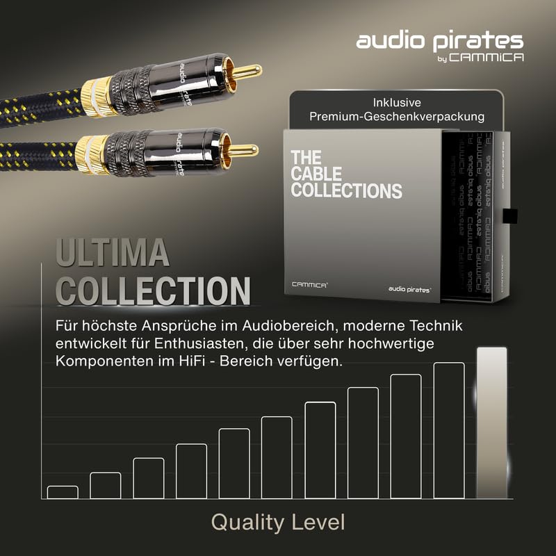 audio pirates by cammica Cinch Kabel 1x RCA Stecker auf 1x RCA Stecker, Audio-Kabel | High-End Audio