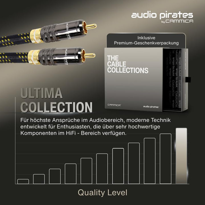 audio pirates by cammica Cinch Kabel 1x RCA Stecker auf 1x RCA Stecker, Audio-Kabel | High-End Audio