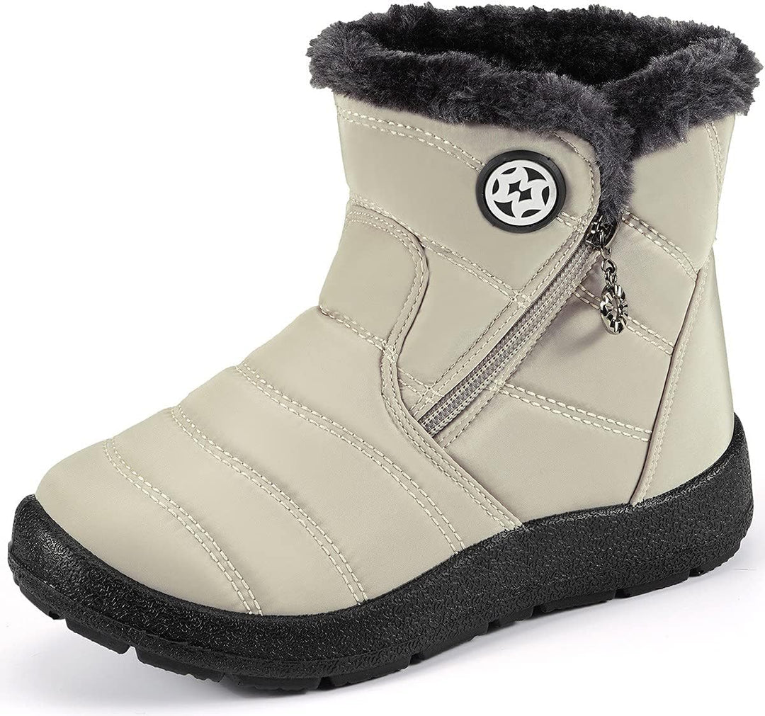 Gaatpot Kinder Winterschuhe Jungen Mädchen Winterstiefel Schneestiefel Wasserdicht Warm gefütterte S