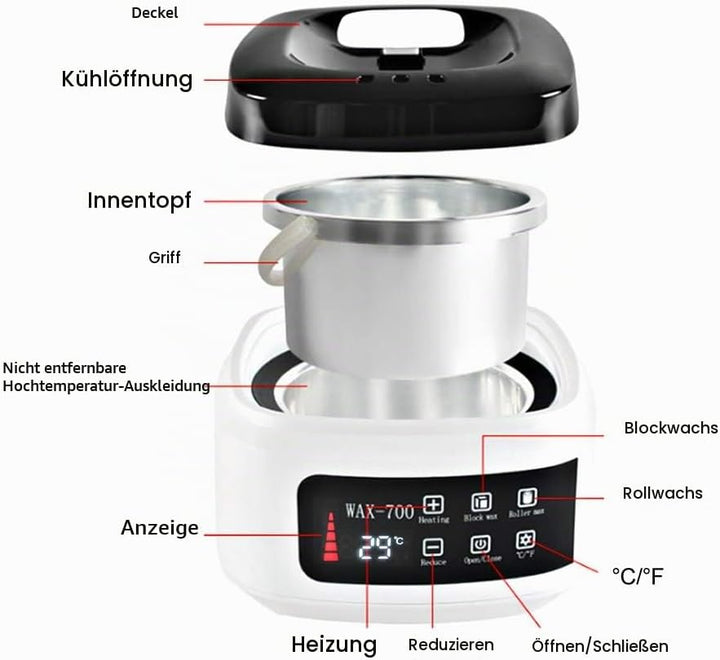 Enthaarungsmaschine, 500 ml Haarentfernungs-Wachserhitzer Professioneller Wachserhitzer für den Heim