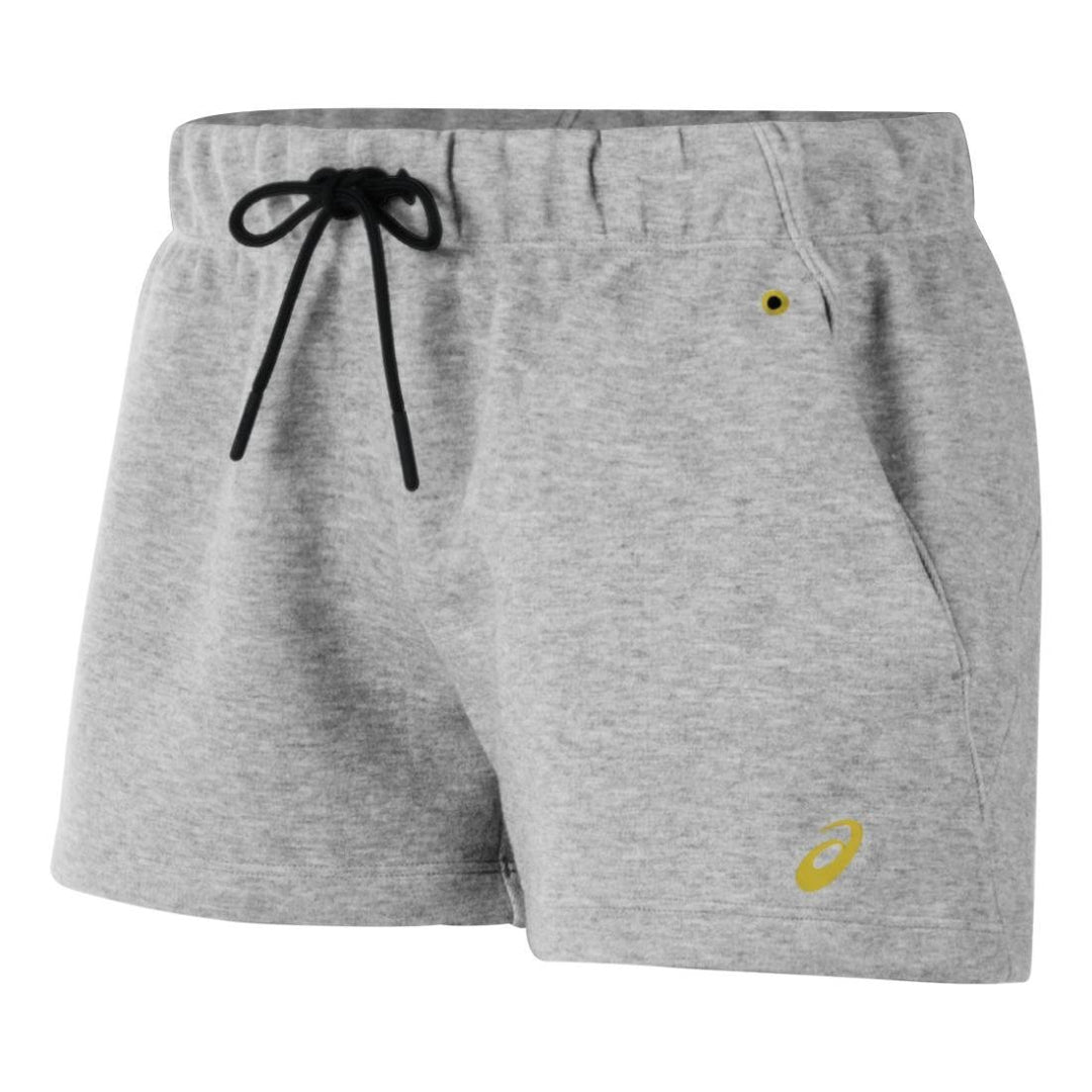 ASICS Damen-Fleece-Shorts XL Grau Meliert, XL Grau Meliert