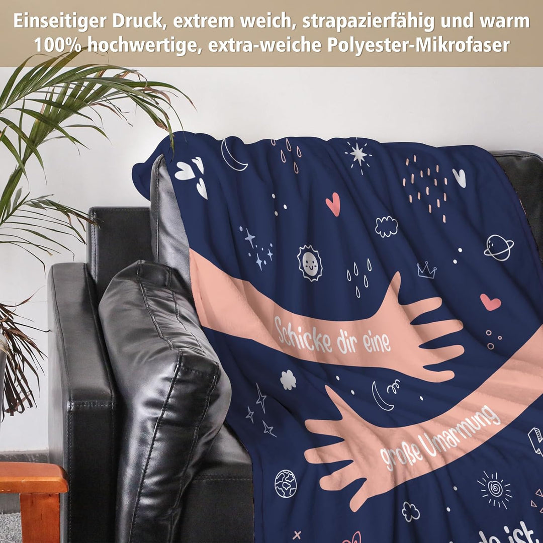 Craftique Gute Besserung Geschenke für Frauen Männer, Grosse Umarmung Kuscheldecke, Aufmunterung Ges