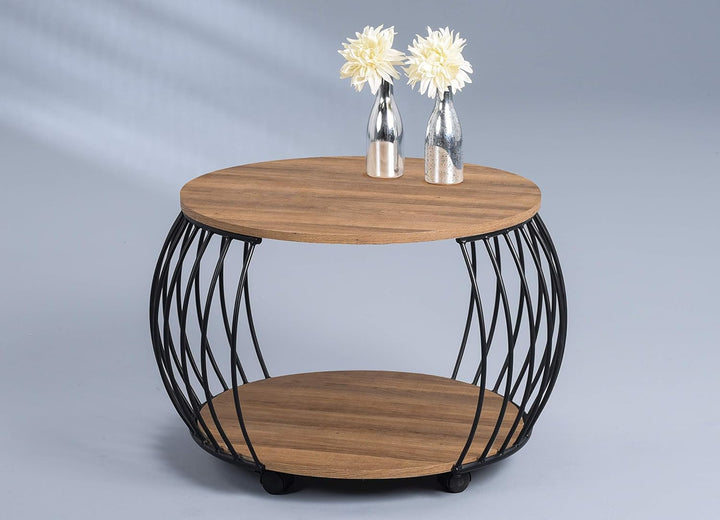 M2 Kollektion Peking 1 Couchtisch/Sofatisch, MDF, Höhe 47cm, Durchmesser 60cm Peking 2, Peking 2
