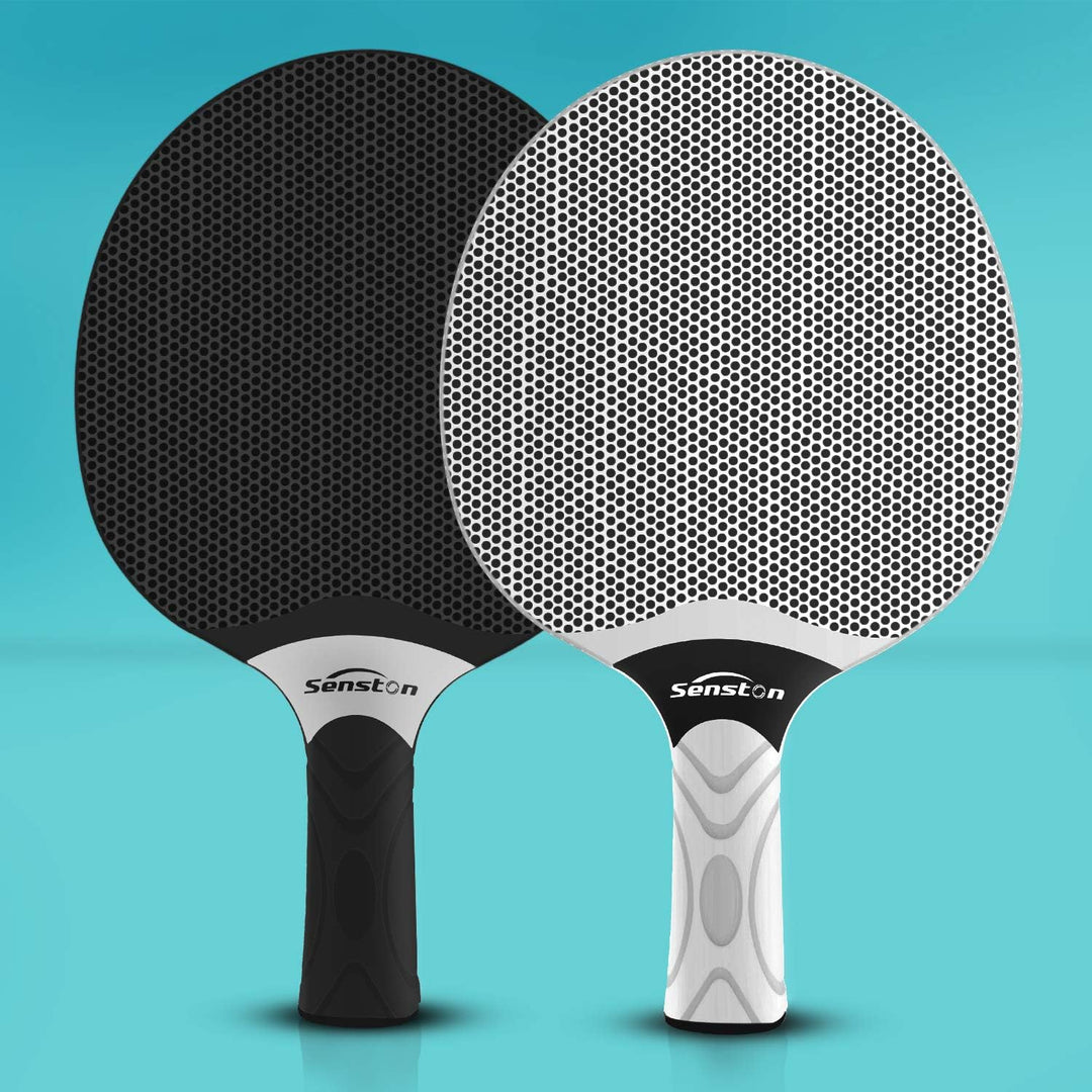 Senston Tischtennisschläger Set, professionelle Tischtennisschläger mit 3 Bällen, Ping Pong Paddel S