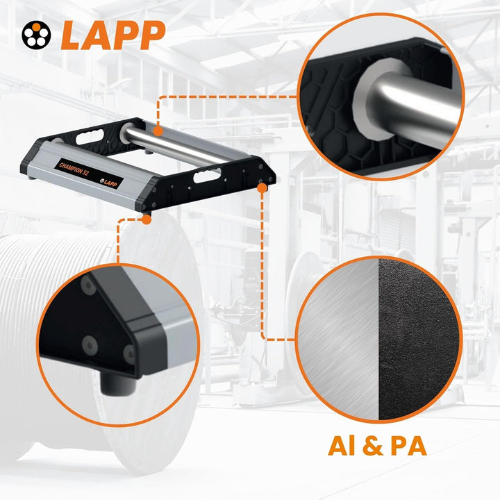 Lapp 85008070 Kabeltrommel Abroller bis 52cm - Trommelabroller Profi | Robuste Abrollvorrichtung f6c