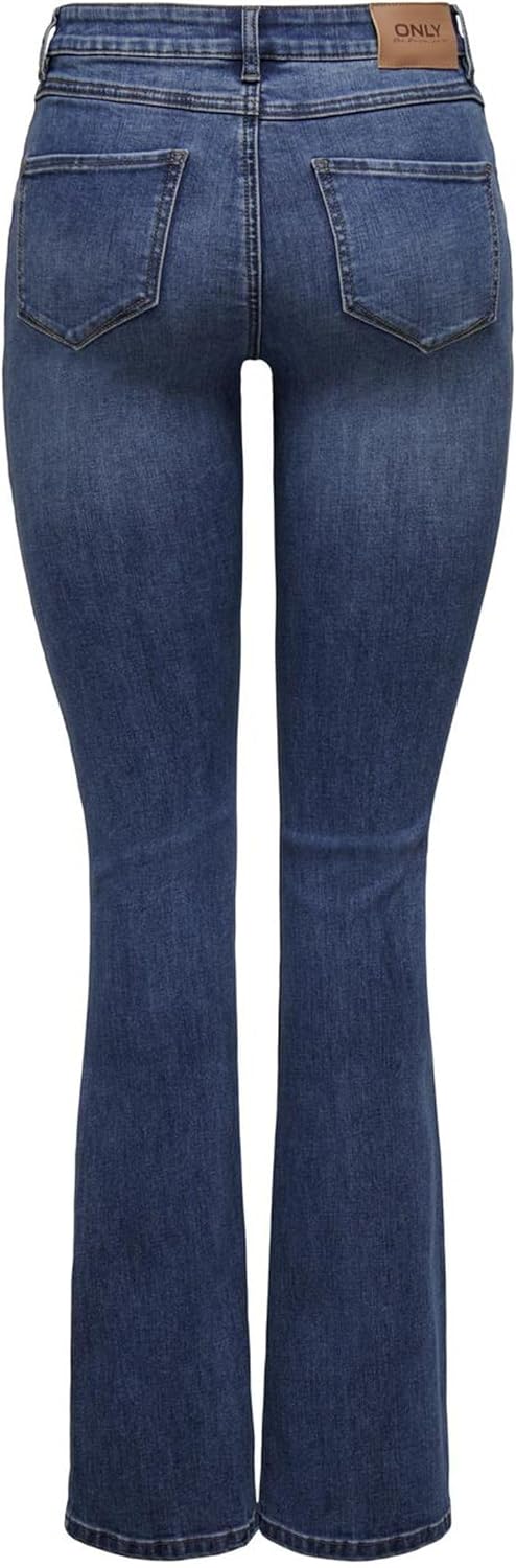 ONLY Female Flared fit Jeans ONLROSE Mittlere Taille Ausgestellt Jeans XS / 32L Medium Blue Denim, X