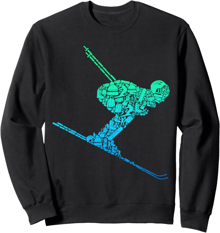 Skifahren Skifahrer Ski Sweatshirt