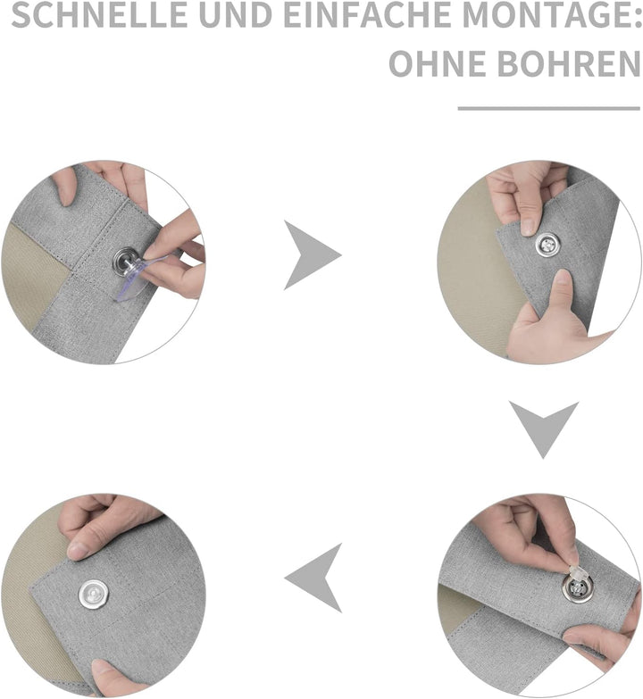 WOLTU Thermo Dachfenster Rollo ohne Bohren Sonnenschutz Verdunkelungsrollo mit Saugnäpfen, Thermorol
