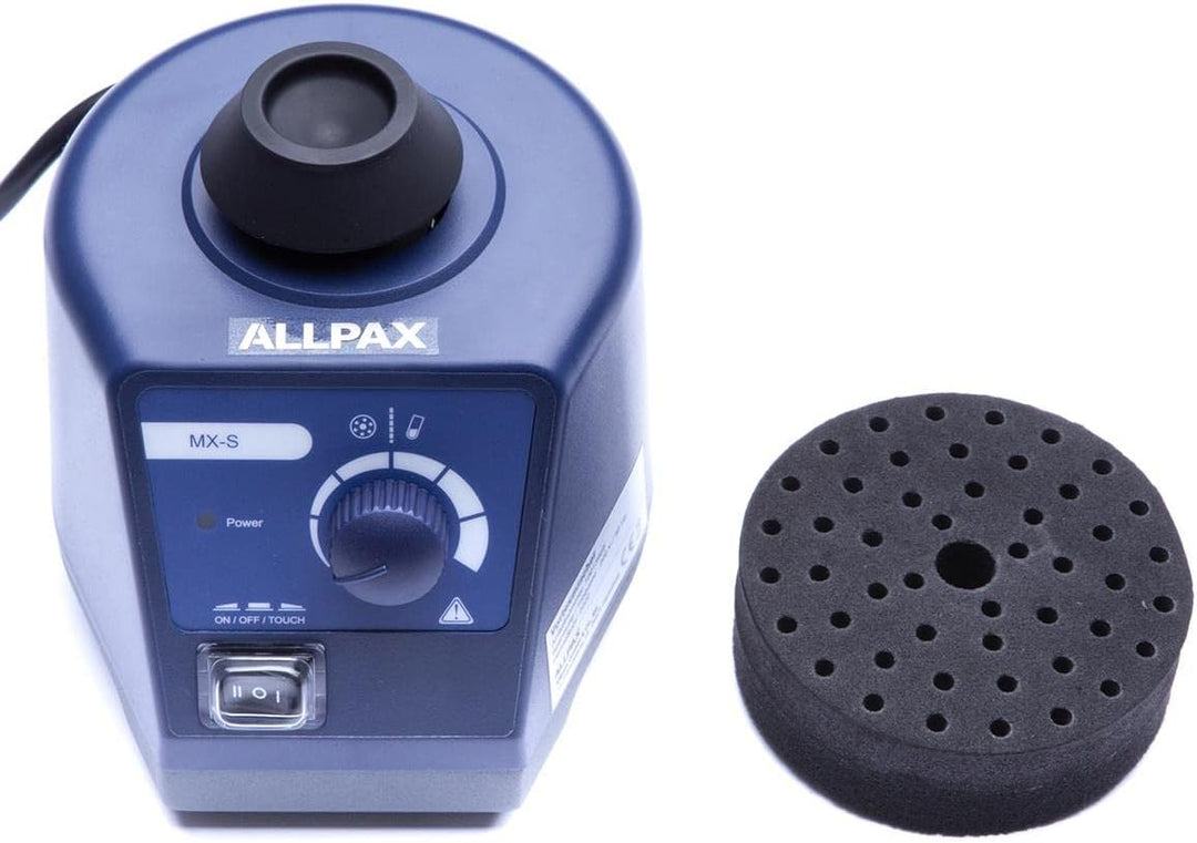 Allpax Aufsatz für 48 x Ø 6 mm Röhrchen, geeignet Vortex Mischer Zubehör - Röhrchenaufsatz 48 x Ø6 m