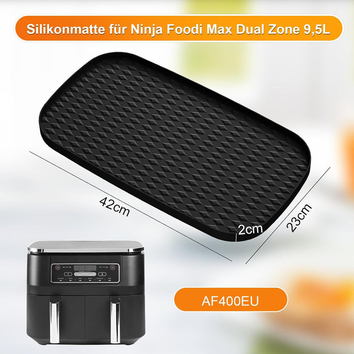 Heissluftfritteuse Silikonmatte Zubehör für Ninja Foodi MAX Dual Zone 9.5l AF400EU, Airfryer Silikon