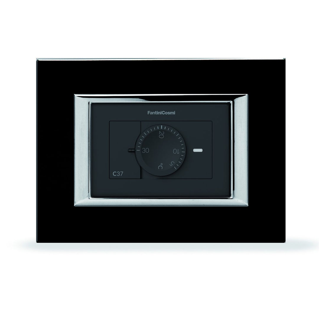 FANTINI COSMI C37 TERMOSTATO DA INCASSO NERO 230V CON MANOPOLA 230V Schwarz, 230V Schwarz