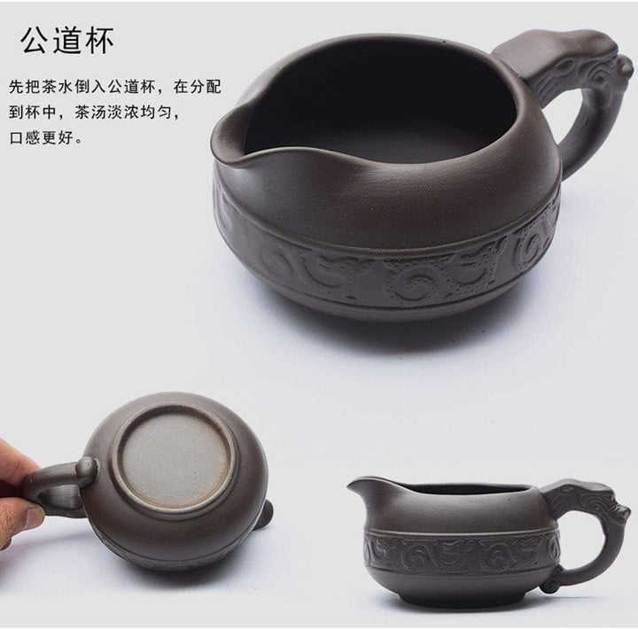 Chinesisches Gongfu-Tee-Geschenk-Set, automatisches Steinmühlen-Design, handgefertigte Keramik-Teeka