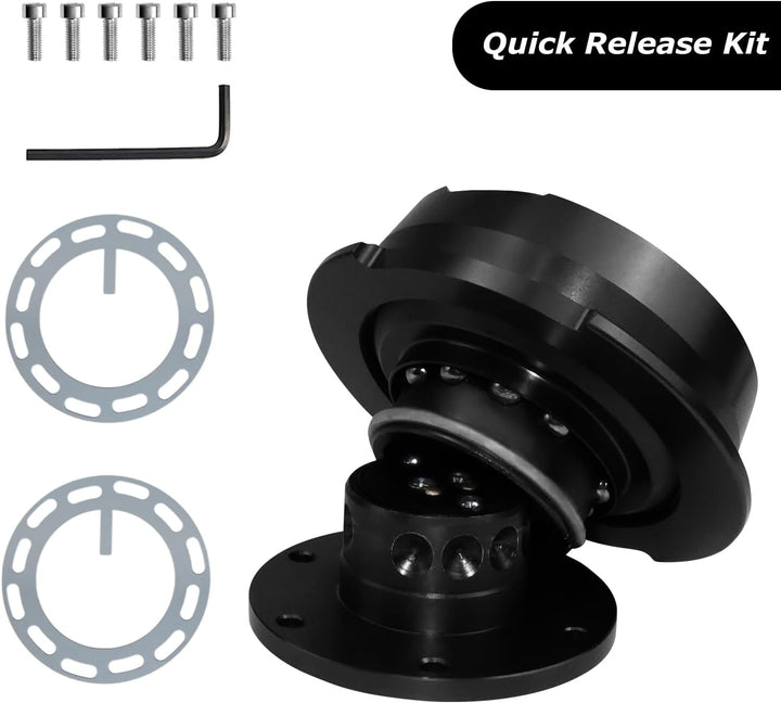 Acclcors Lenkrad Schnellspanner, Universal 6-Loch Snap Off Boss Kit für Rennen/Rallye/Motorsport (Ge